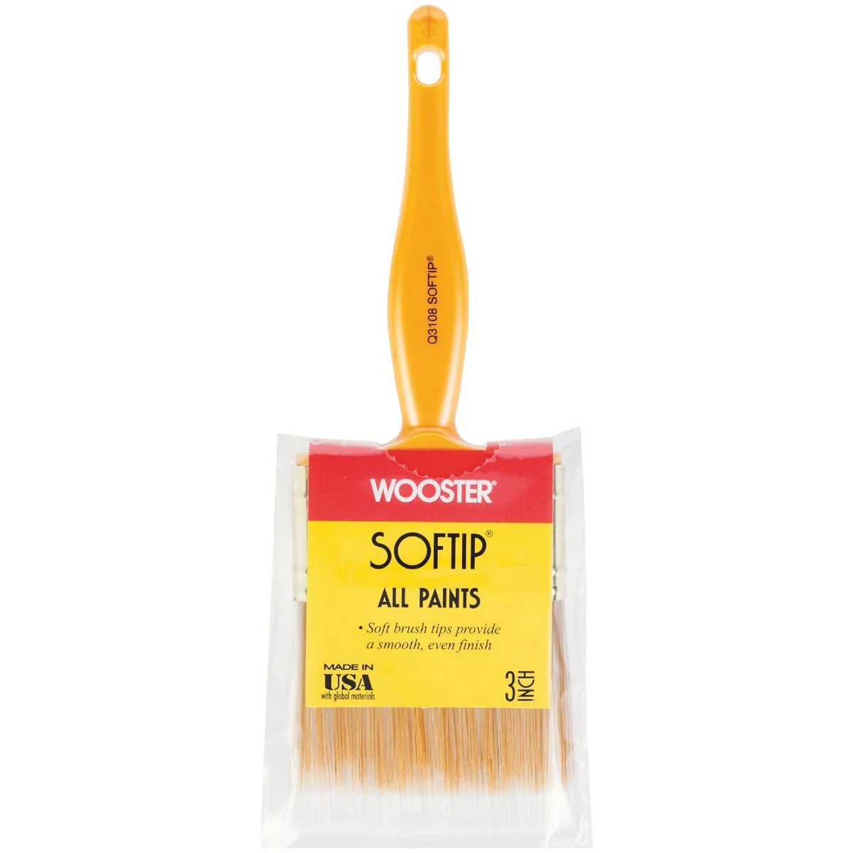 Premium Wooster Softip 3 In. Flat Wall Paint Brush