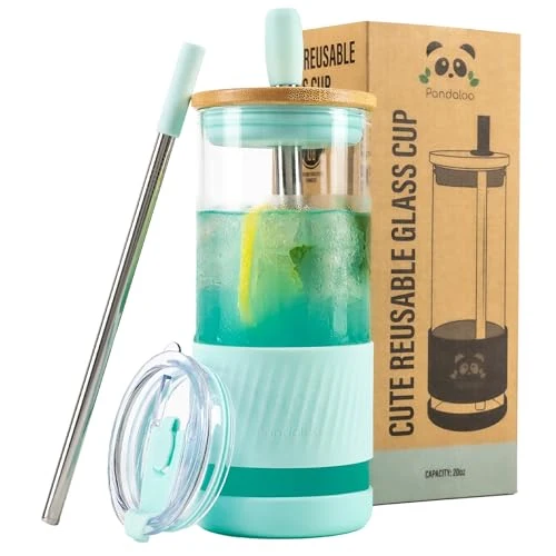 Trusted Glass Cups With Lids and Straws Soft