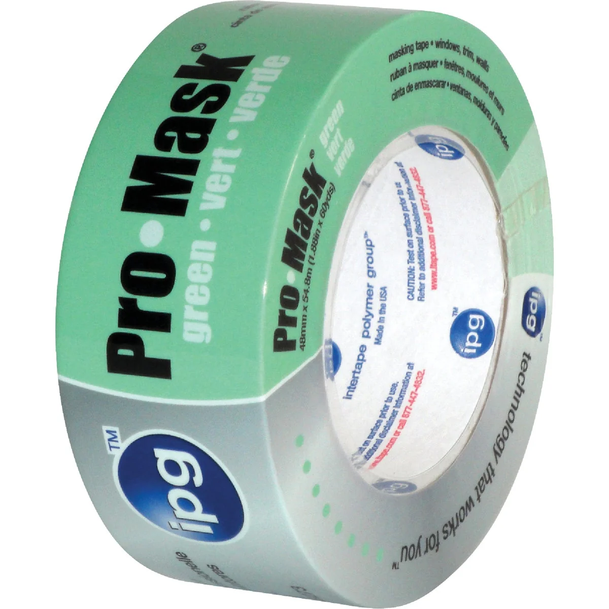 Effective IPG ProMask Green 1.88 In. x 60 Yd. Professional Green Painter's Grade Masking Tape Refined