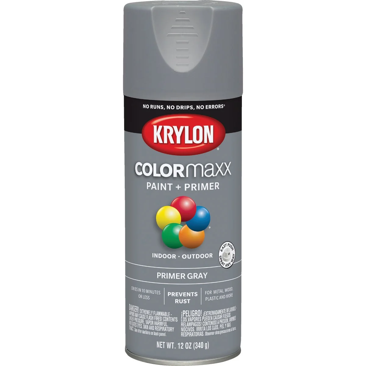 Smart Krylon ColorMaxx Gray 12 Oz. All-Purpose Spray Paint Primer Verified