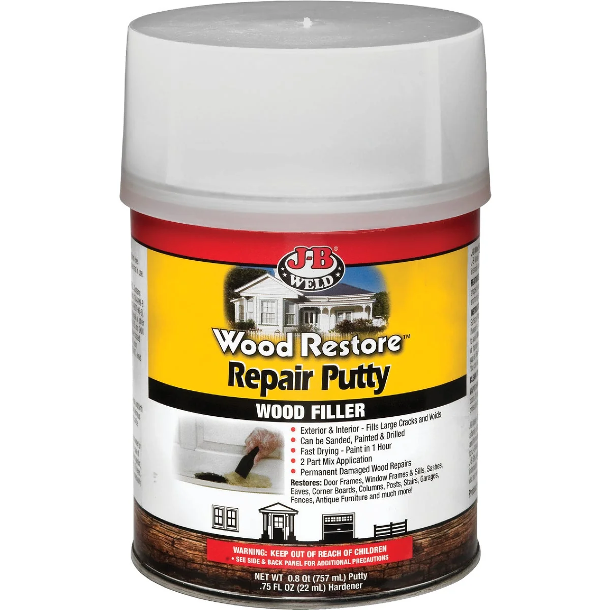 Recyclable J-B Weld Wood Restore 32 Oz. 2-Part Repair Wood Putty Quality