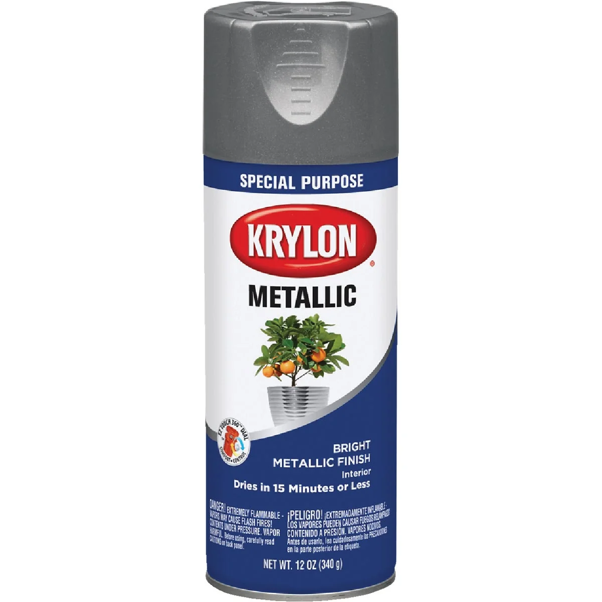 Premium Material Krylon Metallic 11 Oz. Flat Spray Paint Dull Aluminum Healthy