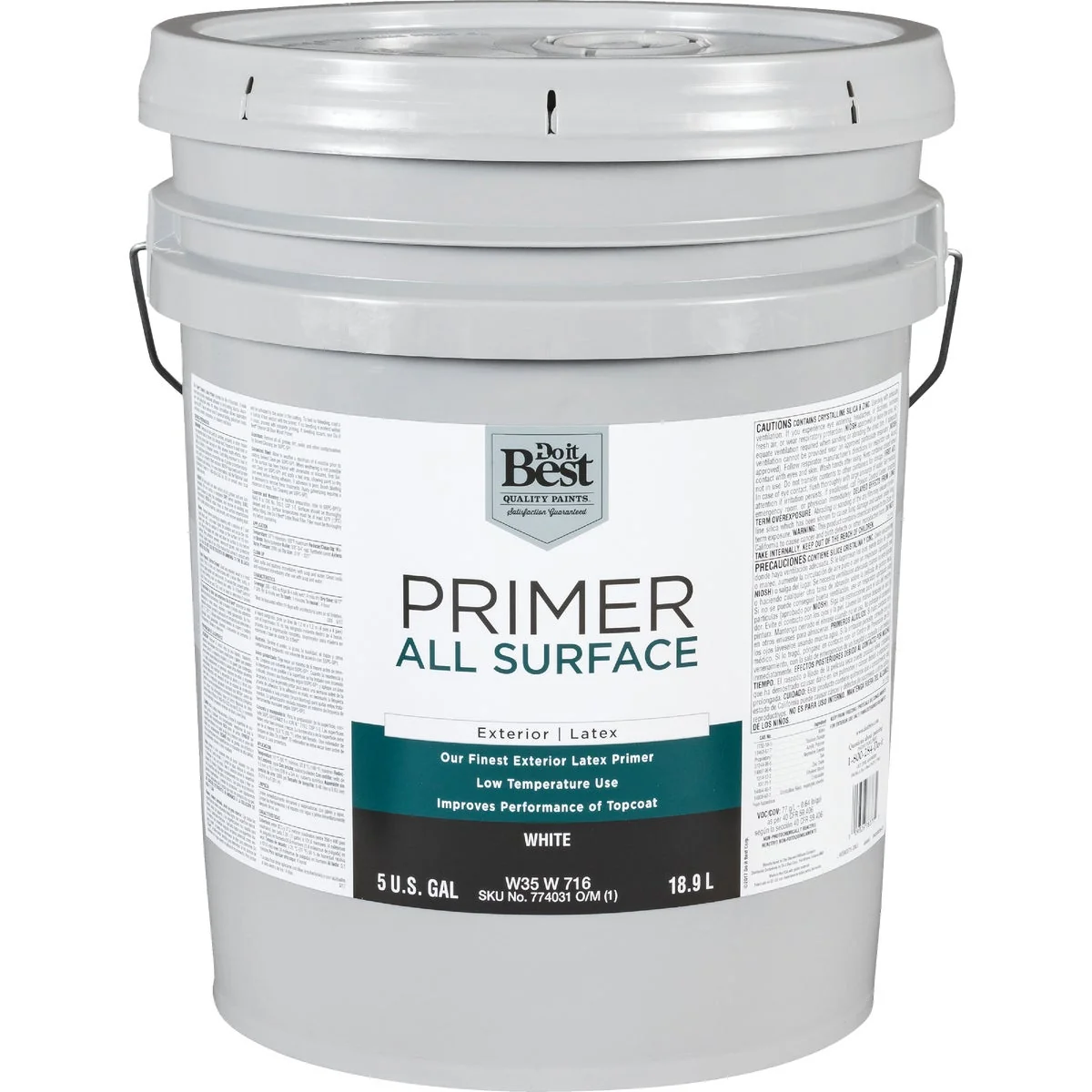 Functional Do it White Exterior Primer 5 Gal. Smart