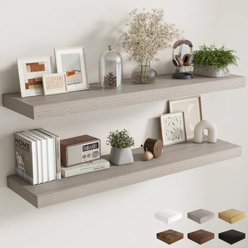 Authentic 55 Inch Fireplace Mantel Shelf 2 Count Natural