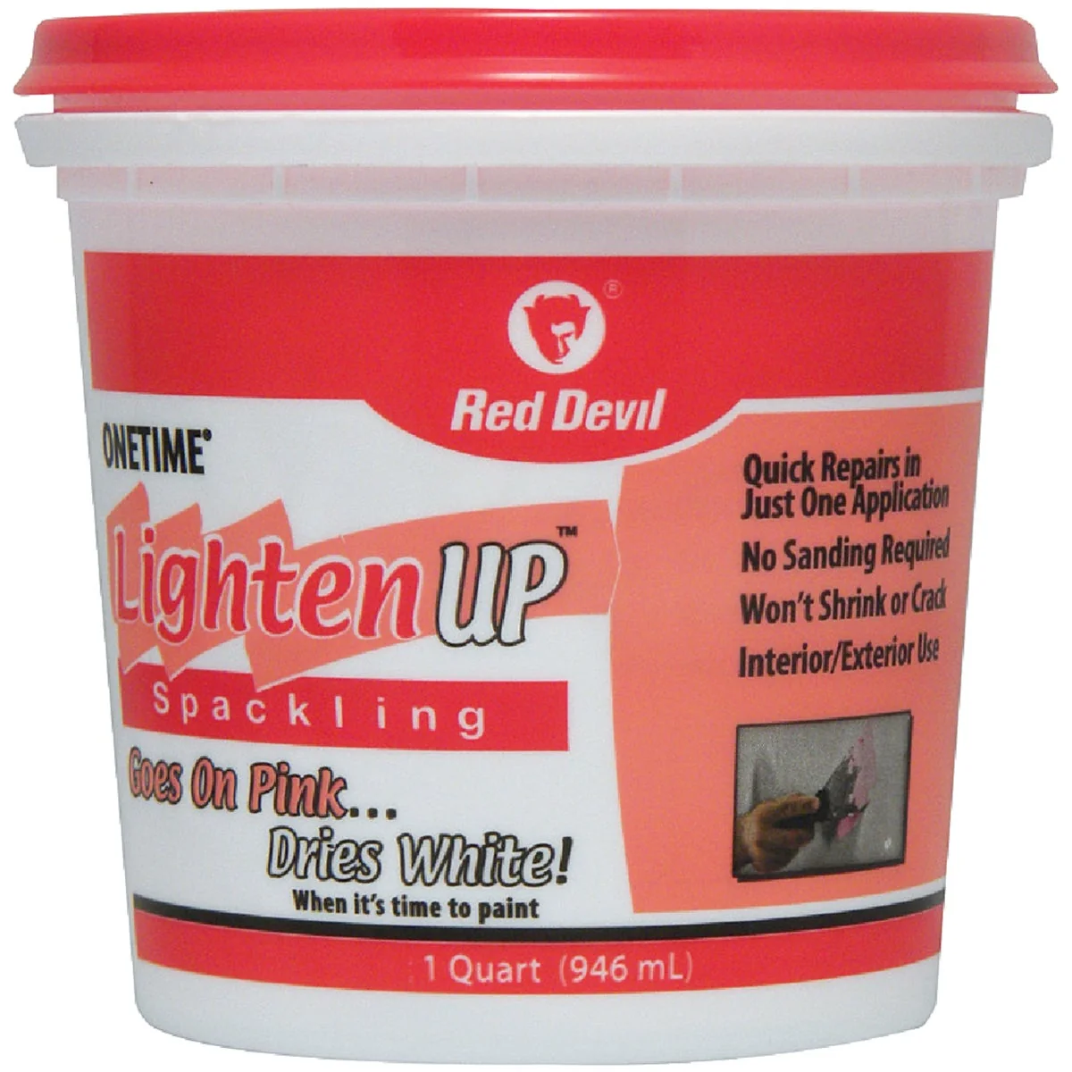 Classic Red Devil Onetime 1 Qt. Lightweight Latex Lighten Up Spackling Sophisticated