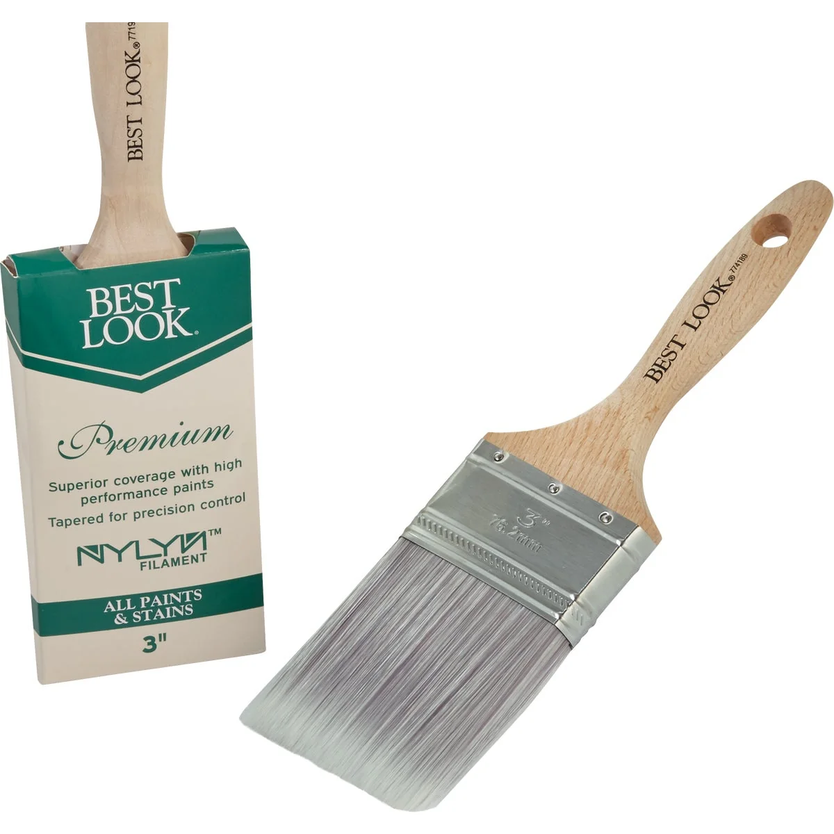 Elegant Look Premium 3 In. Flat Nylyn Paint Brush Versatile