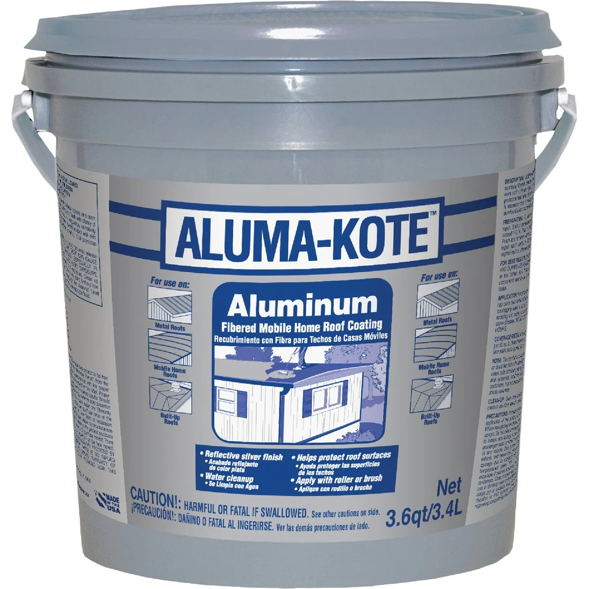 Innovative Gardner Aluma-Kote 1 Gal. Aluminum Fibered Mobile Home Roof Coating Refined