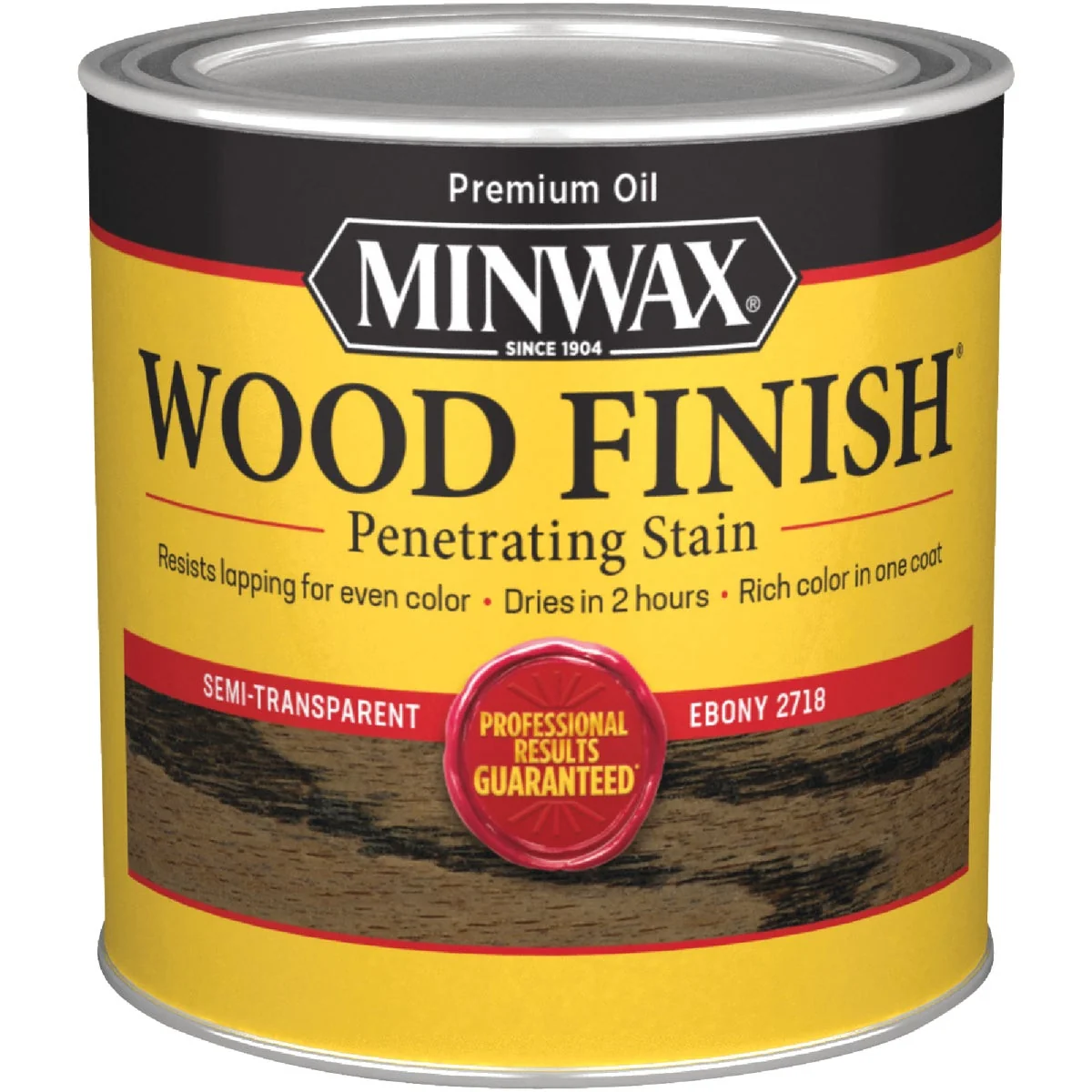 Clean Minwax Wood Finish Penetrating Stain Ebony 1 2 Pt. Lightweight