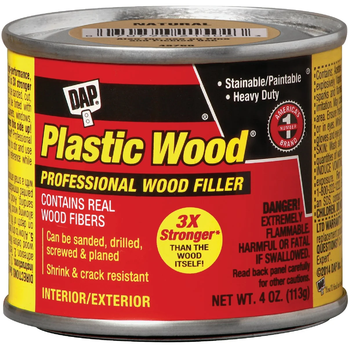 Soft DAP Plastic Wood 4 Oz. Light Oak Solvent Professional Wood Filler Proven