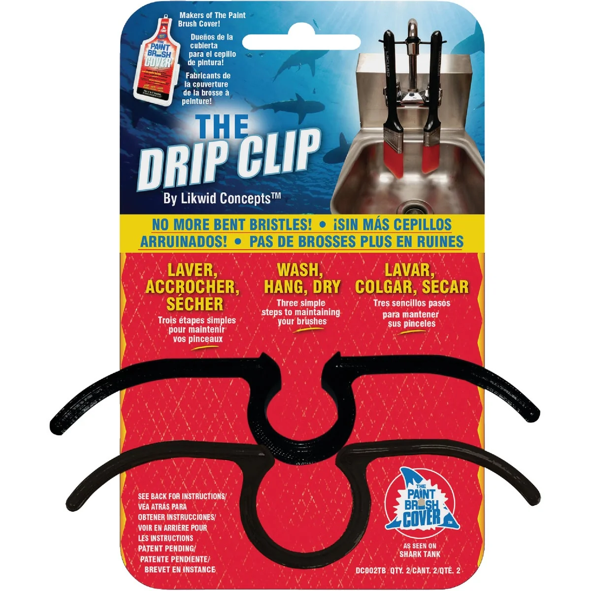 Premium Likwid Concepts The Drip Clip Brush Clip 2 Count Fine