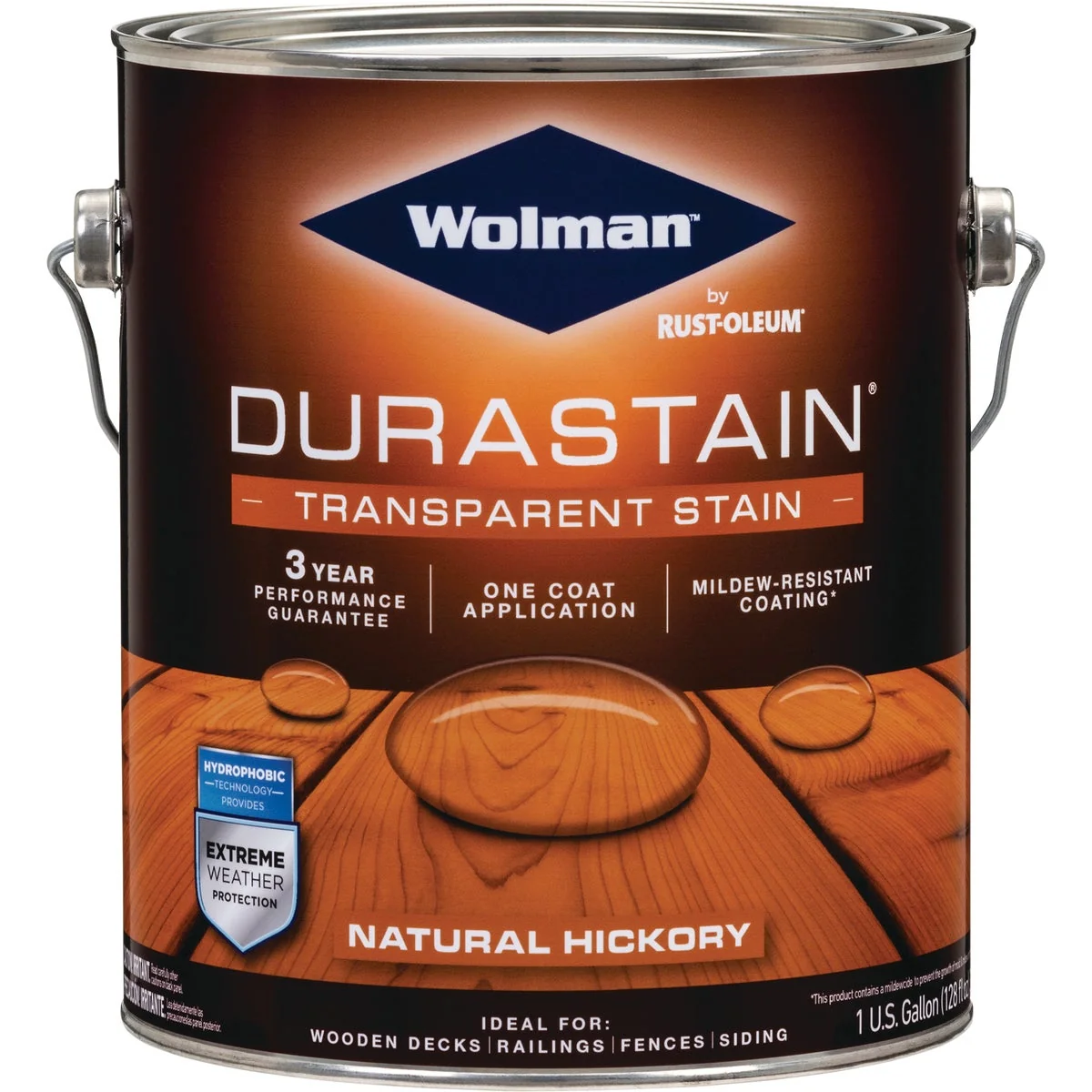 Optimized Wolman RainCoat One Coat Transparent Exterior Stain Natural Hickory 1 Gal. Proven