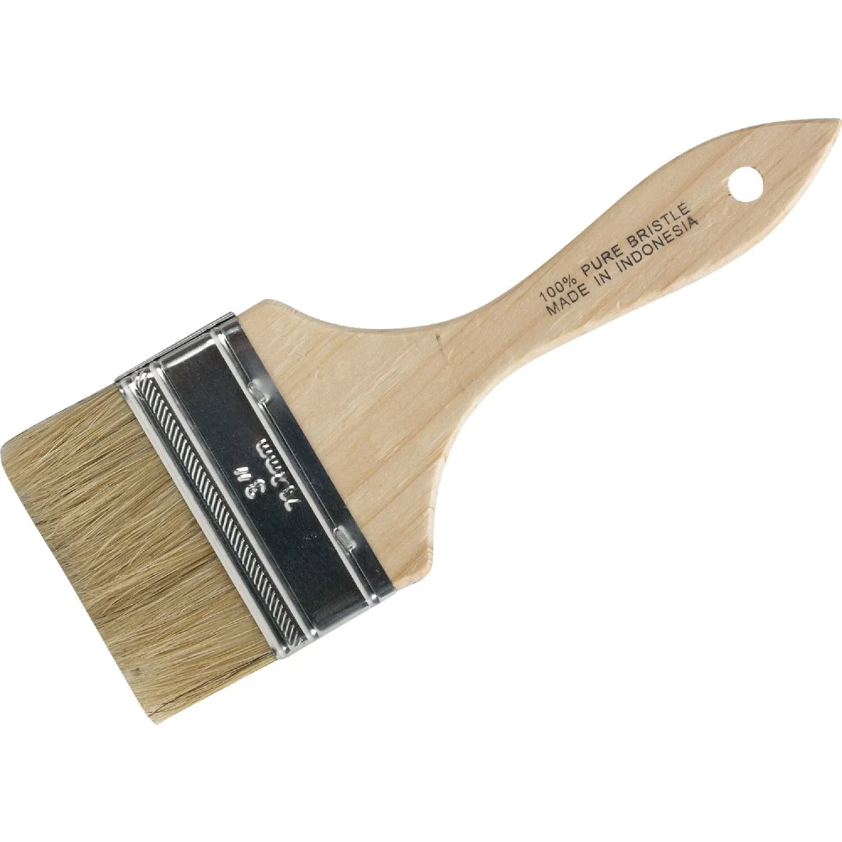Sustainable 3 In. Flat Chip Wall Natural Bristle Paint Brush Enhanced