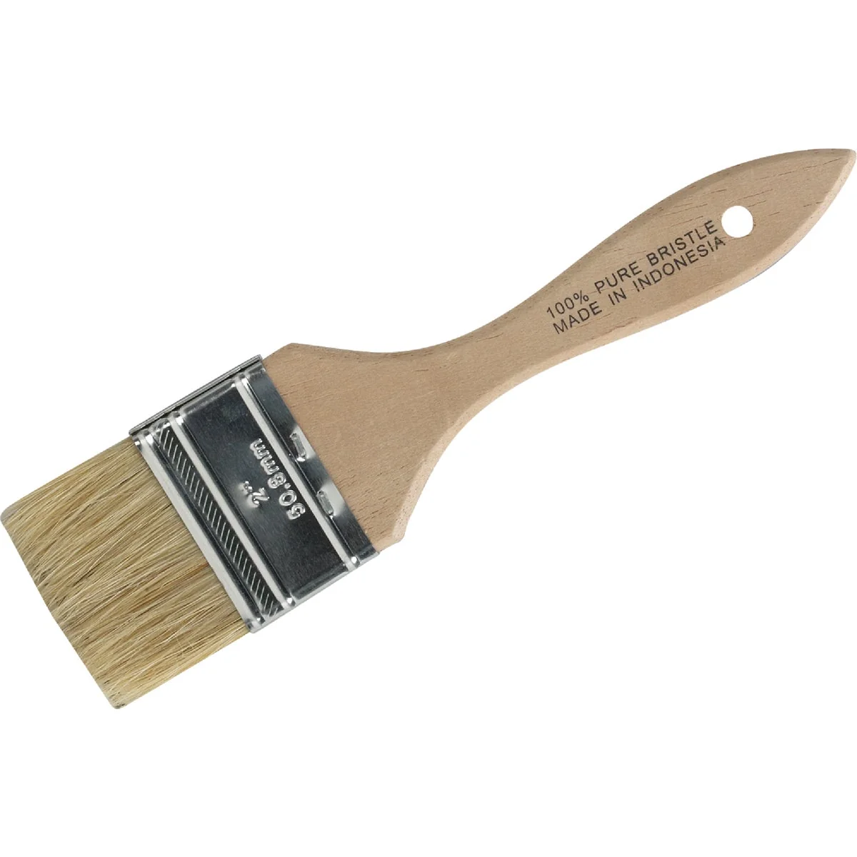 Reusable 2 In. Flat Chip Natural Bristle Paint Brush Durable