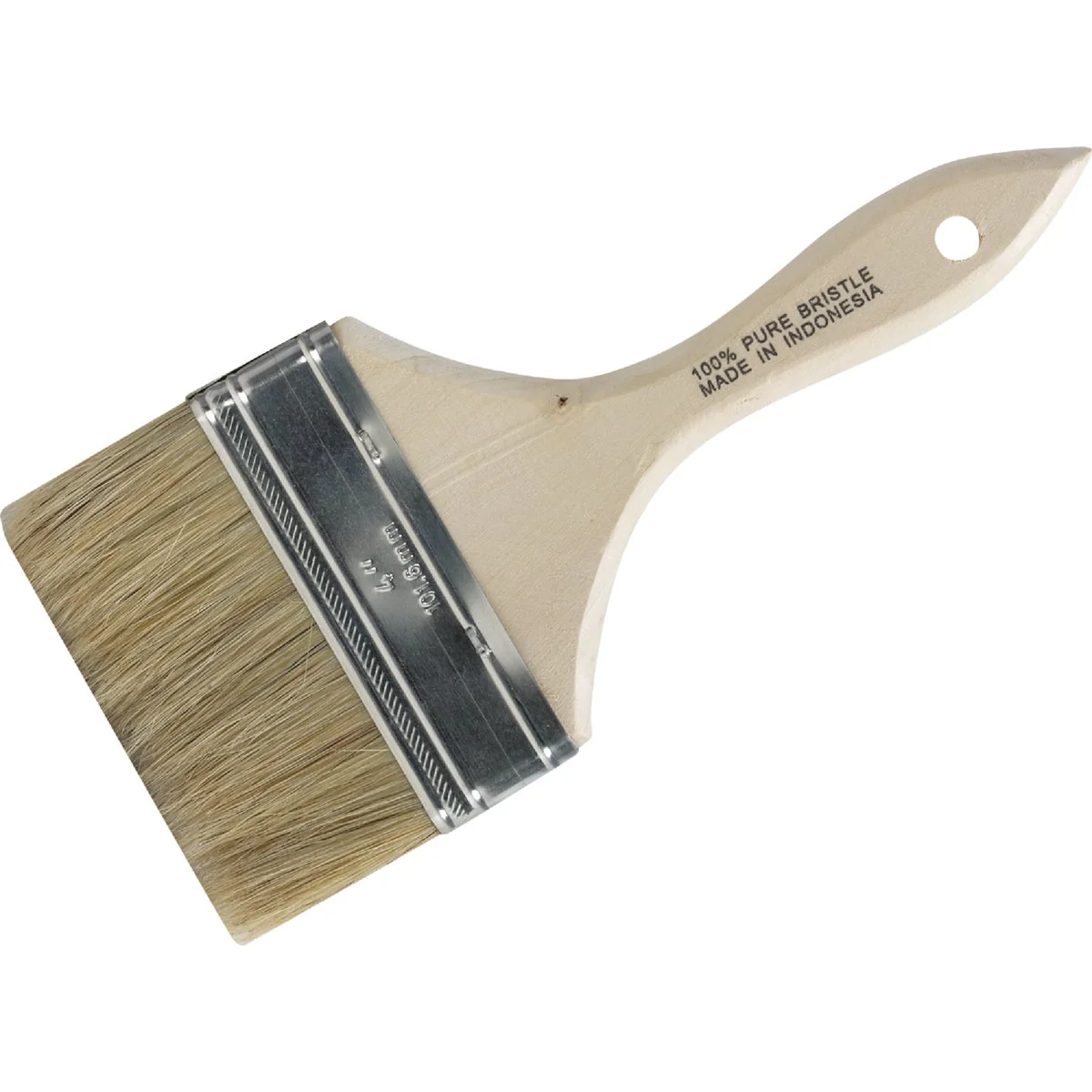 Detailed 4 In. Flat Chip Wall Natural Bristle Paint Brush Convenient