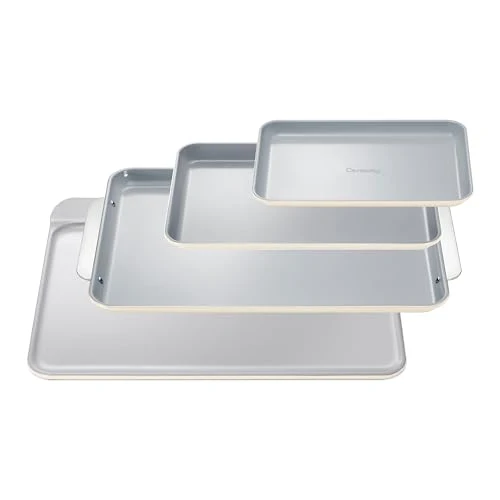 Quality Non Stick Ceramic Baking Sheet Trio and Cookie Sheet Set 4 Count Fashionable