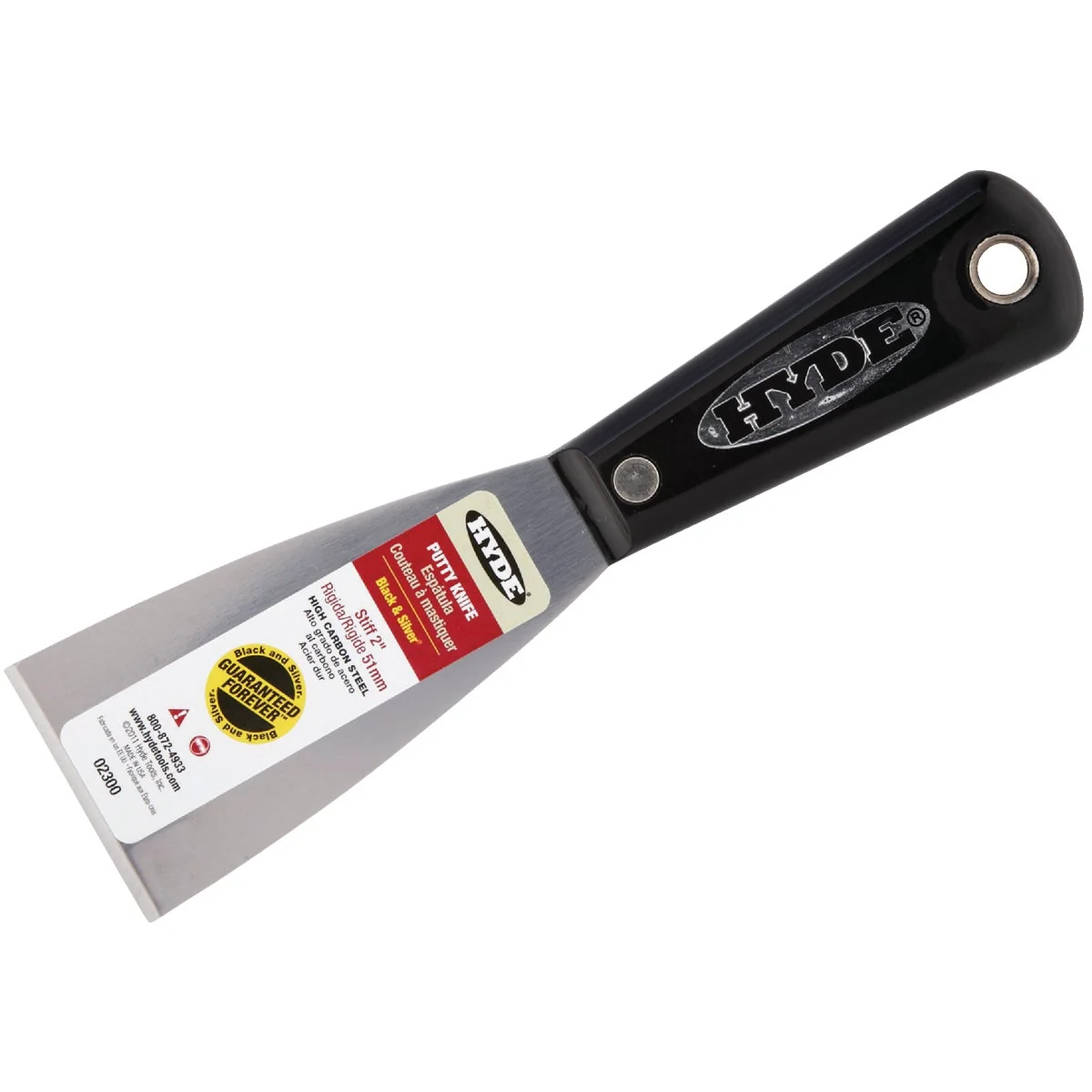 Clean Hyde Black Silver 2 In. Stiff Professional Putty Knife Fashionable
