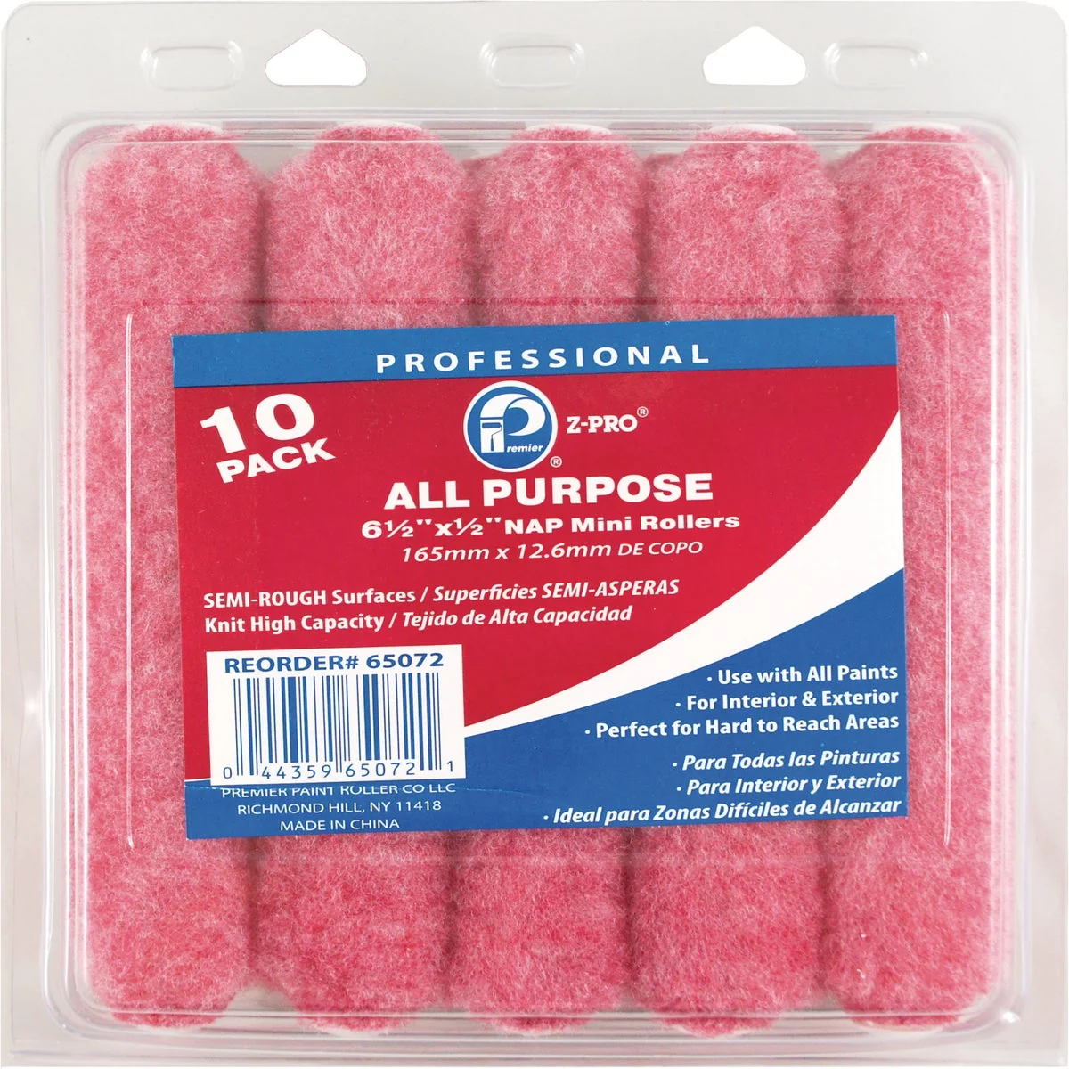 Safe Premier Z-Pro 6-1 2 In. x 1 2 In. Knit Mini Roller Cover 10-Pack Specialty