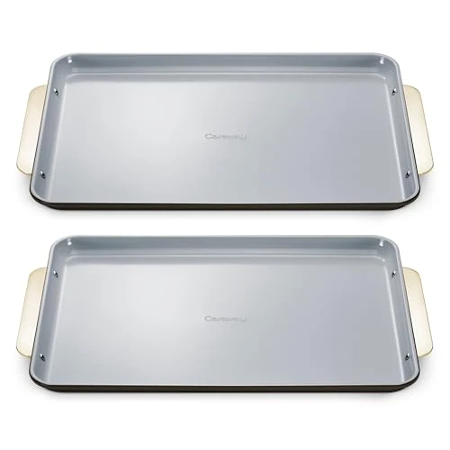 Powerful Non Stick Ceramic Large Baking Sheet Duo 2 Count Luxury