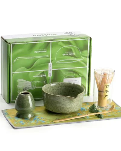 Natural Matcha Whisk Set Ceramic Matcha Kit Set Includes Matcha Bowl 7 Count First-Class