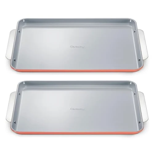 Quality Non Stick Ceramic Large Baking Sheet Duo 2 Count Responsible