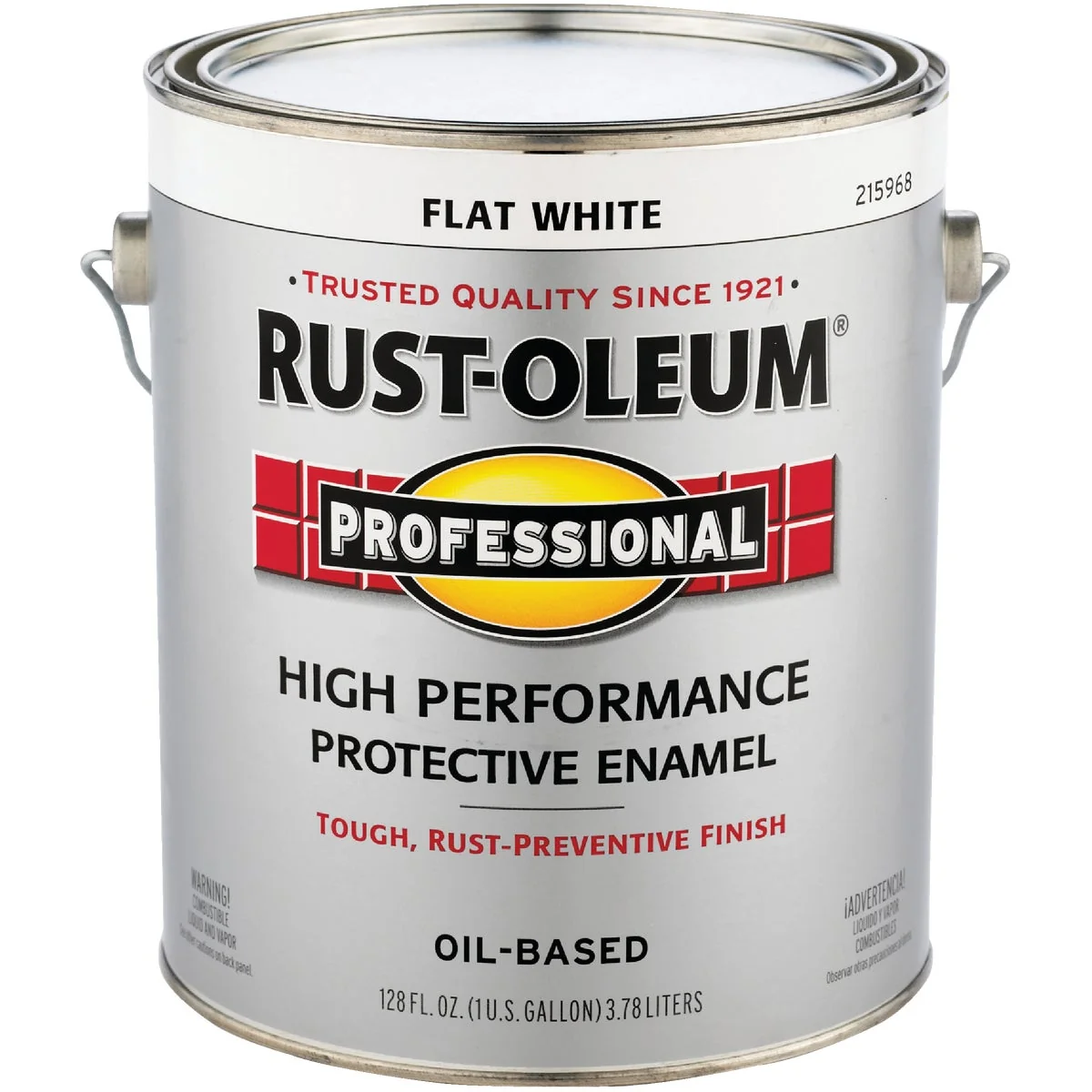 Quality Rust-Oleum Professional Oil Based Flat Protective Rust Control Enamel White 1 Gal. Functional