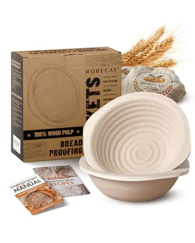 Professional Wood Pulp Banneton Bread Proofing Baskets Set of 2 Refined