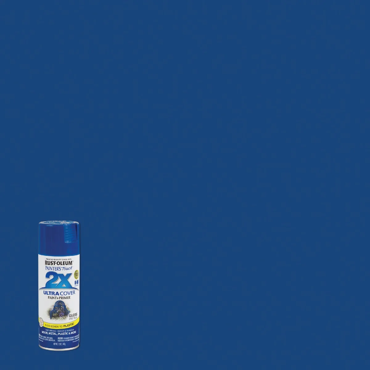 Authentic Rust-Oleum Painter's Touch 2X Ultra Cover 12 Oz. Gloss Paint Primer Spray Paint Deep Blue Certified
