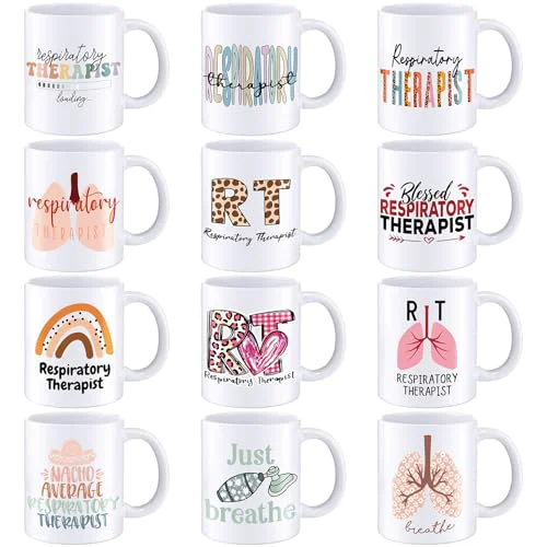 First-Class 12 Pcs Respiratory Therapist Gifts Bulk 11oz Rt Ceramic Mug 12 Count Expertly Made