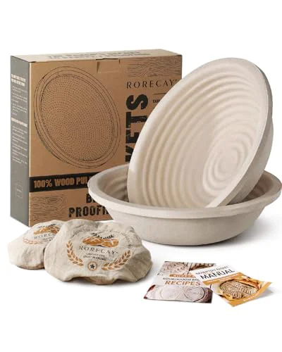 Professional Wood Pulp Banneton Bread Proofing Baskets 2 Count Practical