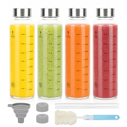 Recyclable Clear Glass Bottles with Lids Smart