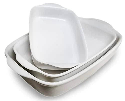 Crafted Saffron Sage Casserole Dish Set of 3 Natural