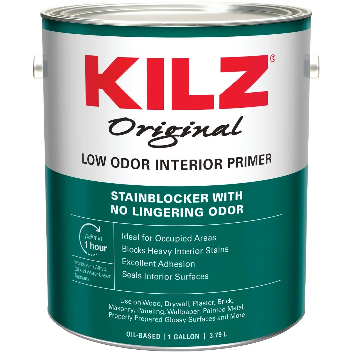 Minimalist Kilz Low Odor Oil-Based Interior Primer Sealer Stainblocker White 1 Gal. Fine