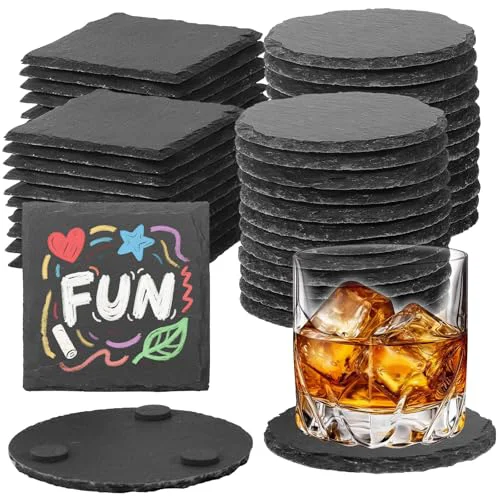 Fast 48pcs Slate Coasters 48 Count Quality