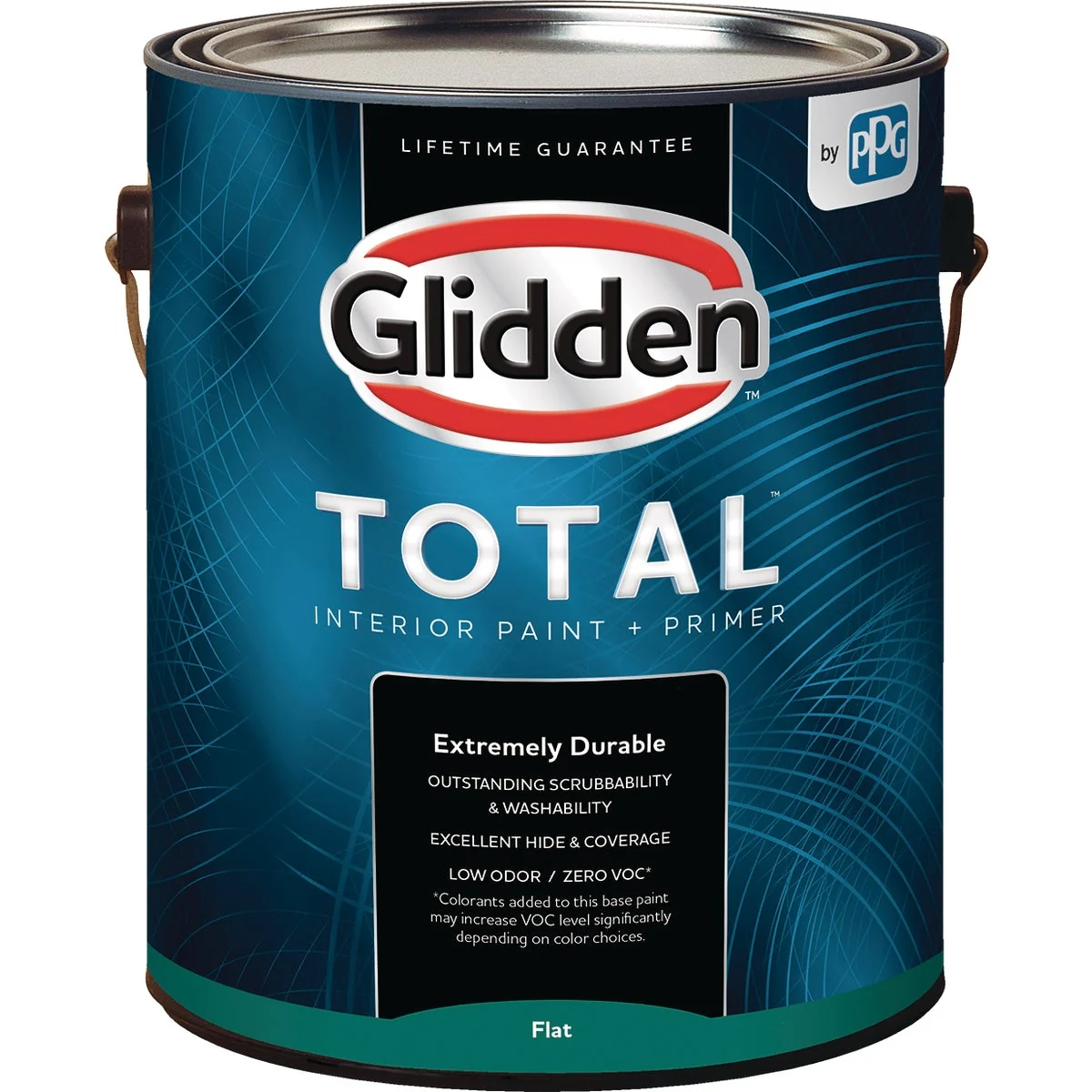 Contemporary Glidden Total Interior Paint Primer Flat White Pastel Base 1 Gallon Minimalist
