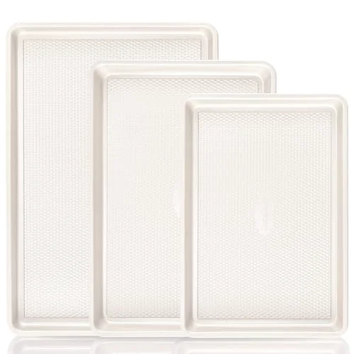 Expertly Made 3 Pack Nonstick Ceramic Baking Sheet Pan Set for Oven 3 Count Recyclable