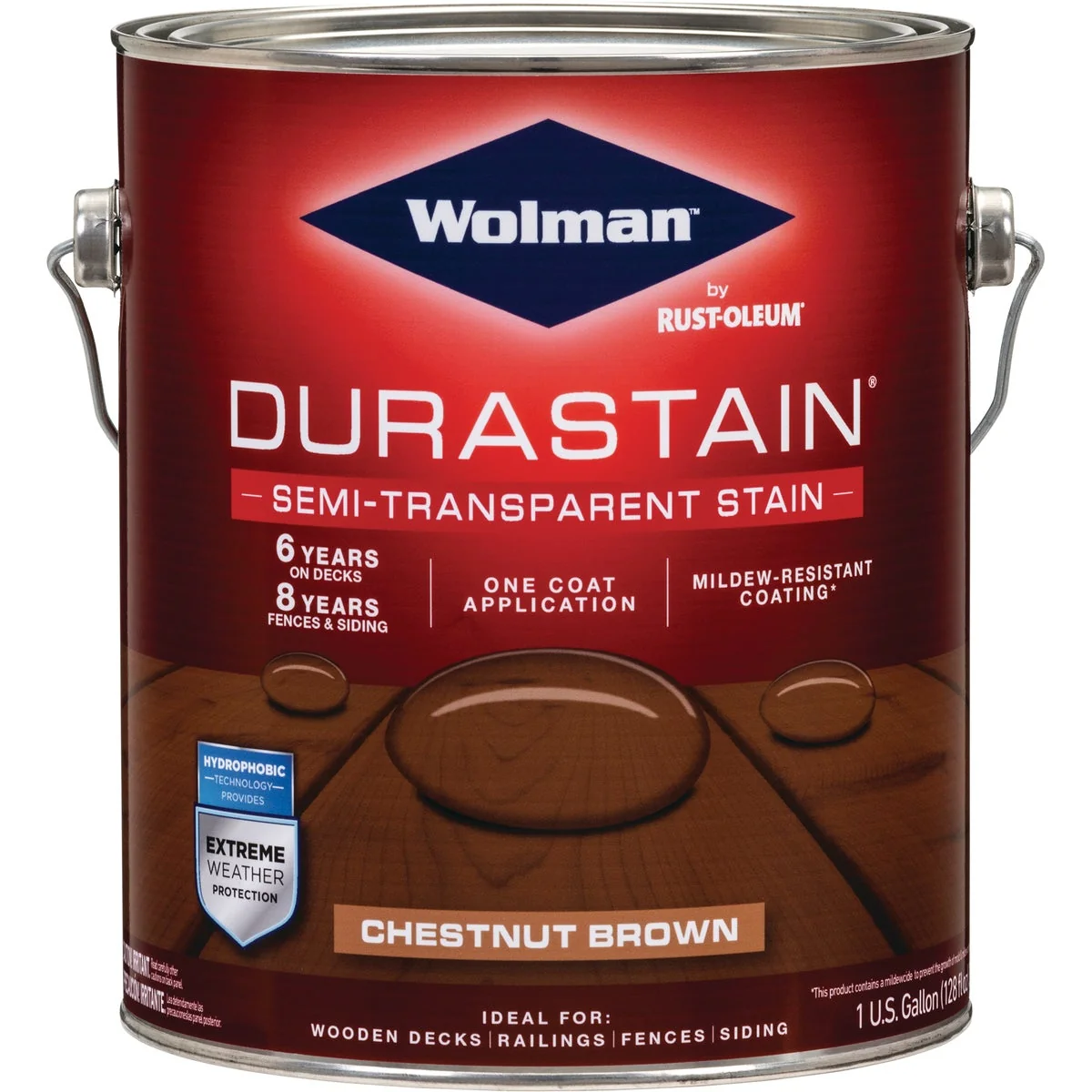 Minimalist Wolman DuraStain One Coat Semi-Transparent Wood Exterior Stain Chestnut Brown 1 Gal. Powerful