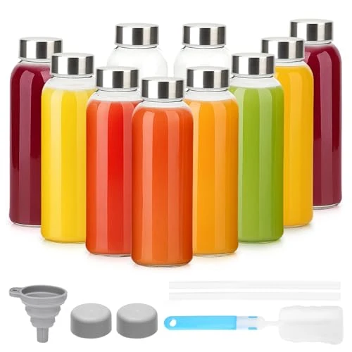 Secure 10 oz Glass Juice Bottles Fine Crafted