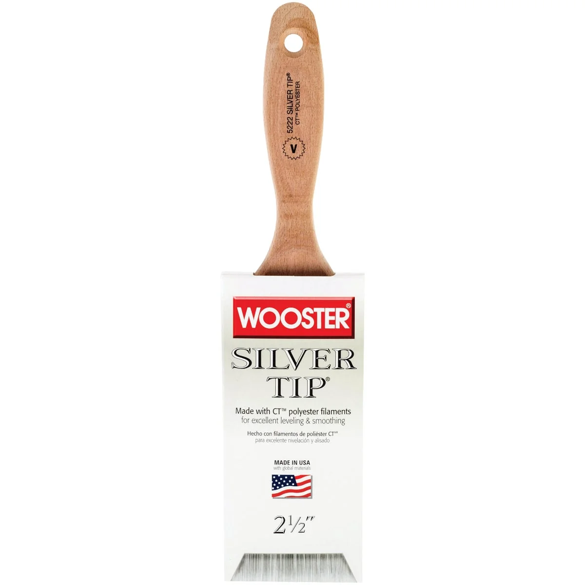 Professional Wooster SILVER TIP 2-1 2 In. Flat Varnish And Paint Brush Artisan