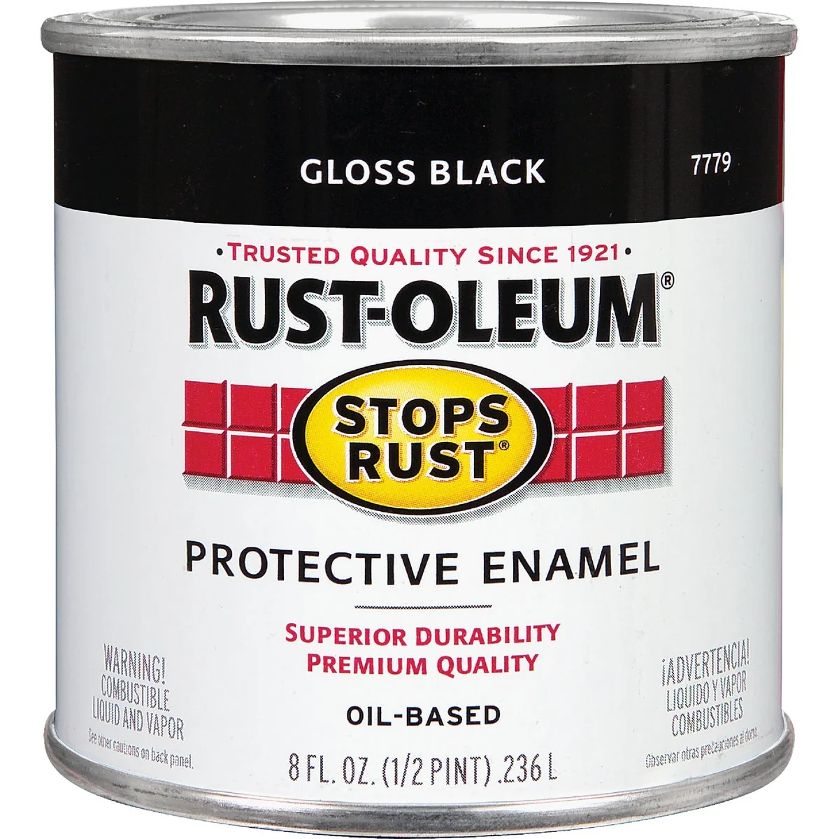Efficient Rust-Oleum Stops Rust Oil Based Gloss Protective Rust Control Enamel Black 1 2 Pt. Fashionable
