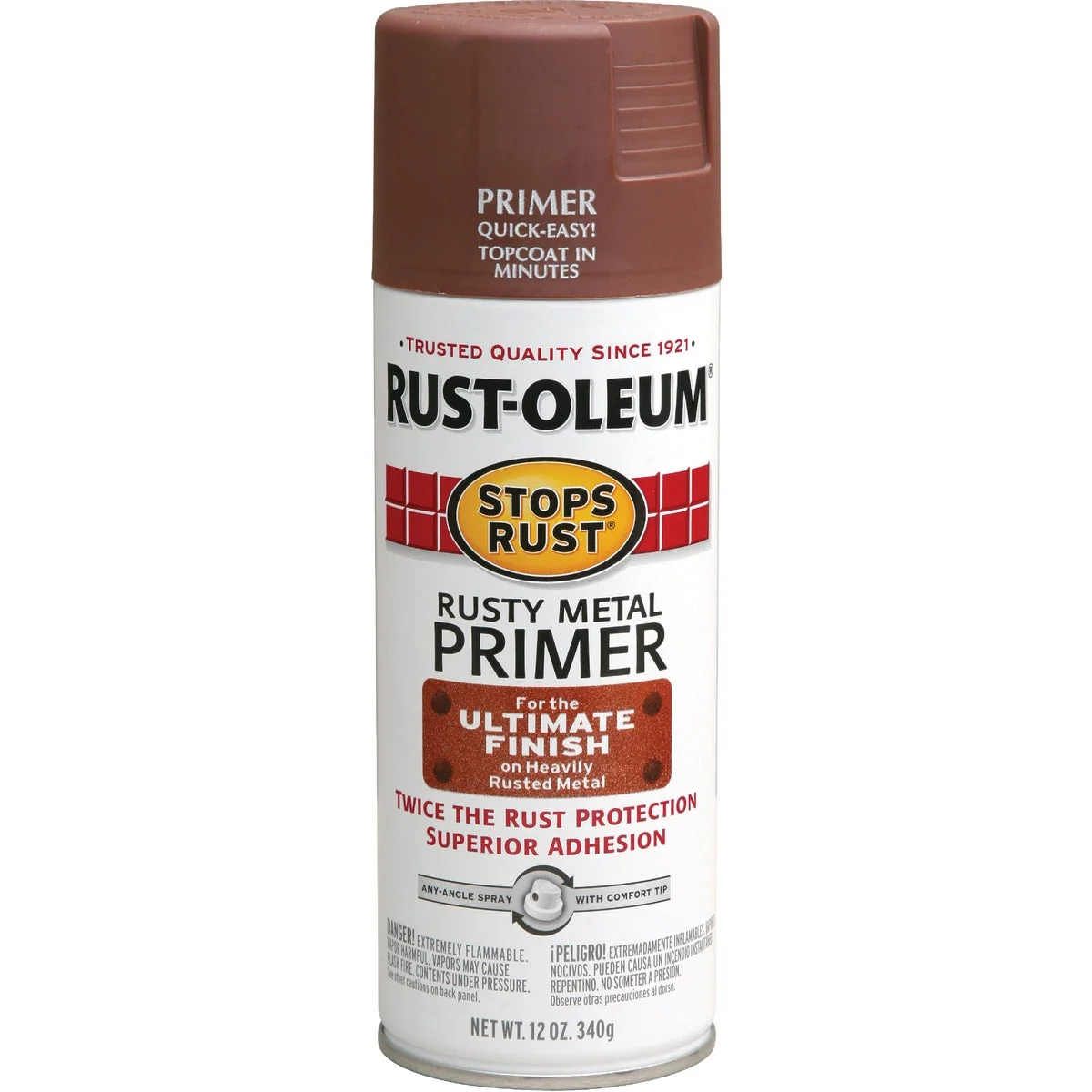 First-Class Rust-Oleum 12 Oz. Brown Rusty Metal Spray Primer Recyclable