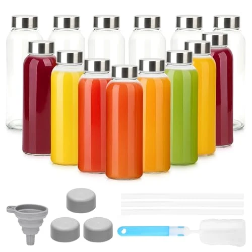 High-End 10 oz Glass Juice Bottles Functional