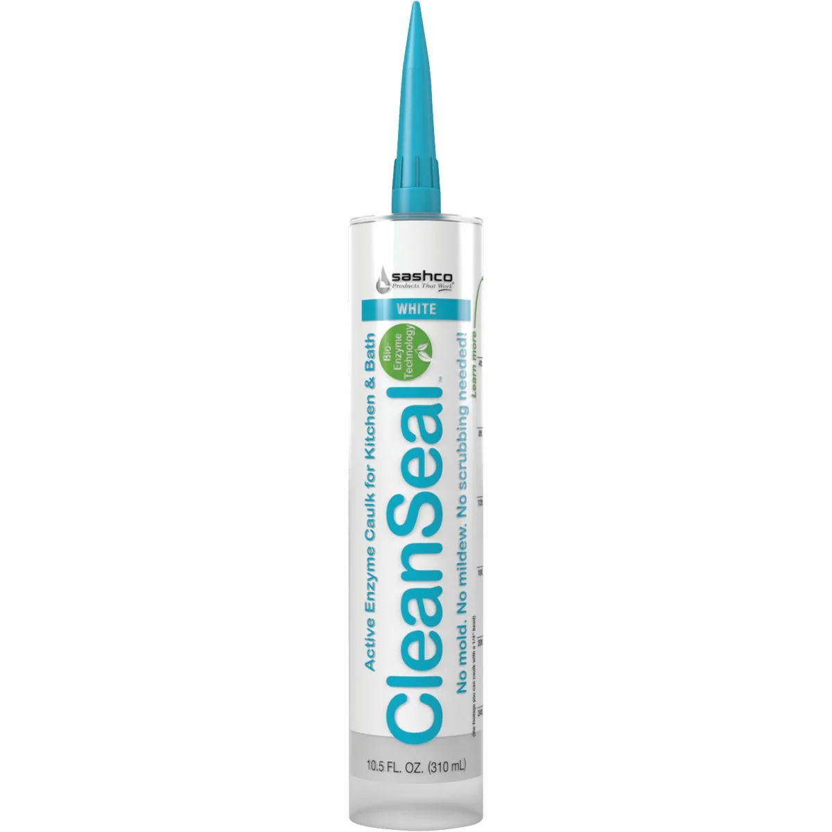 Safe Sashco CleanSeal 10.5 Oz. White Active Enzyme Kitchen Bath Caulk Lightweight
