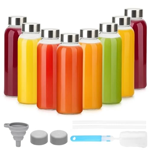Artisan 10 oz Glass Juice Bottles Authentic