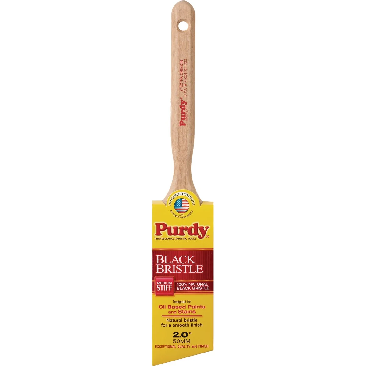 Crafted Purdy Black Bristle Extra Oregon 2 In. Angular Trim Paint Brush Elite