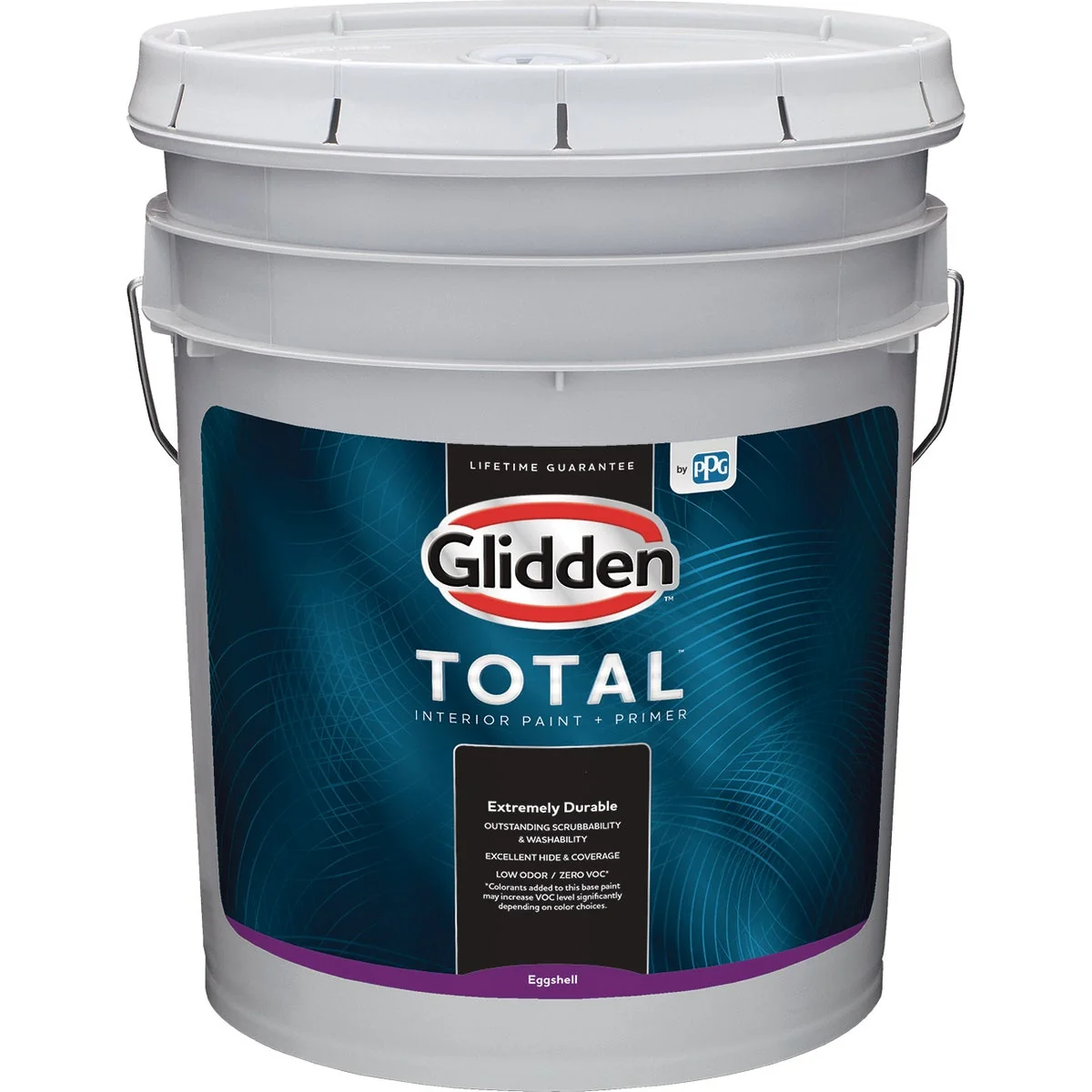 Top-Quality Glidden Total Interior Paint Primer Eggshell White Pastel Base 5 Gallon Pail Trusted