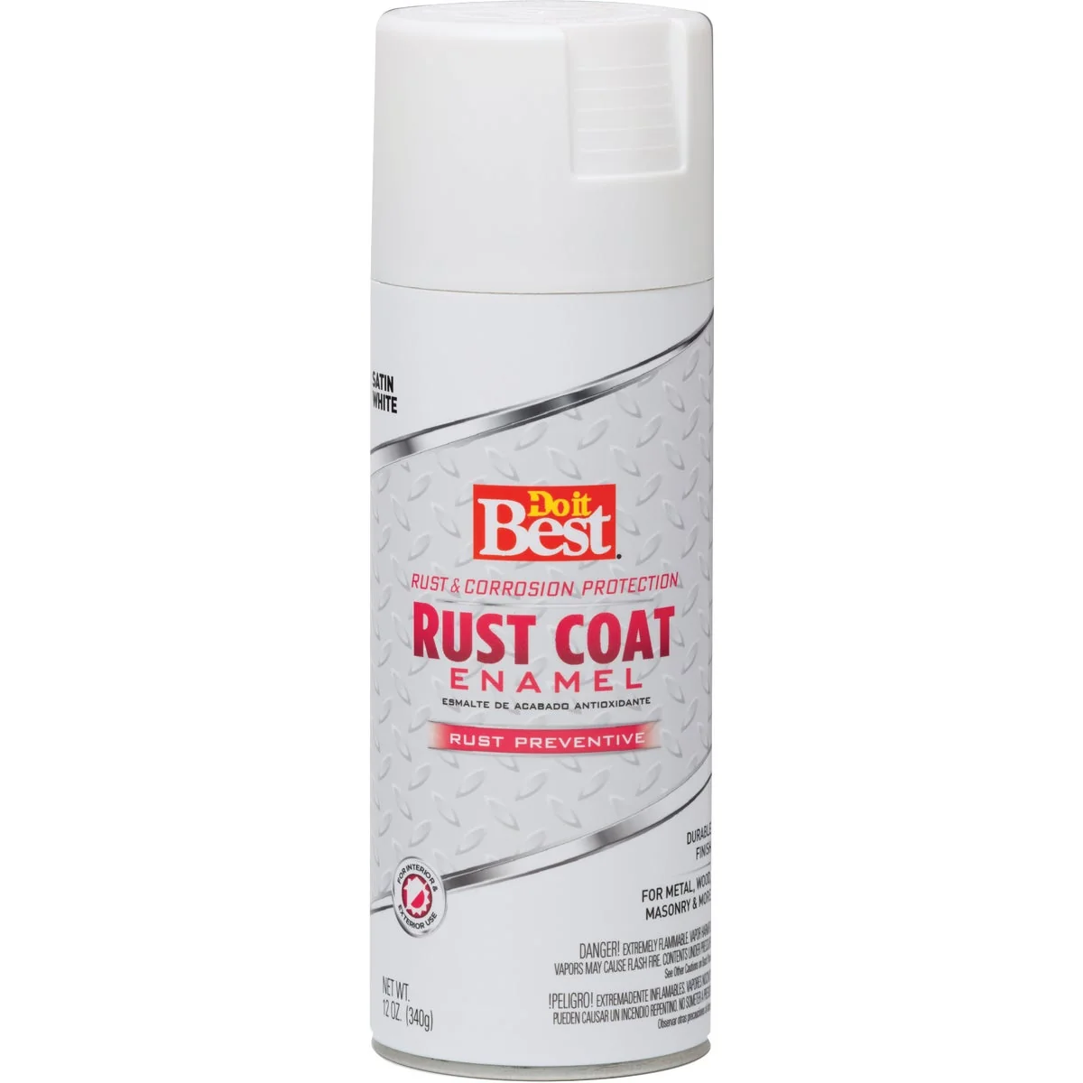 Detailed Do it Rust Coat Satin White 12 Oz. Anti-Rust Spray Paint Smooth