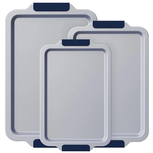 Classic Non Stick Ceramic Baking Sheet Pan Set of 3 3 Count Easy-to-Use