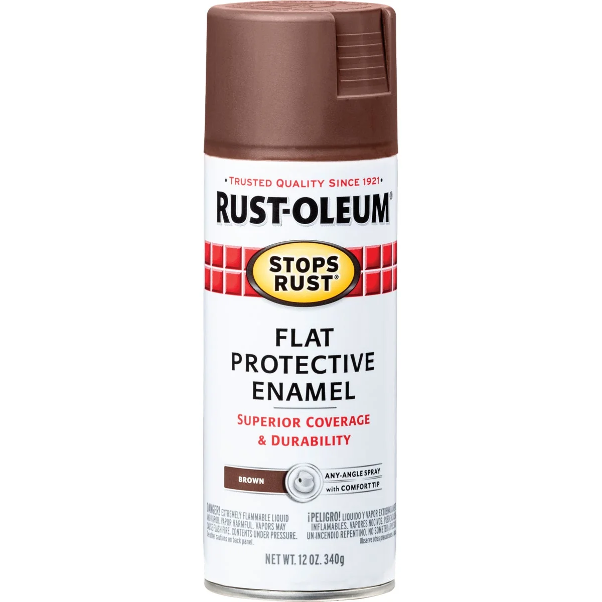 Innovative Rust-Oleum Stops Rust Brown Flat 12 Oz. Anti-Rust Spray Paint Soft