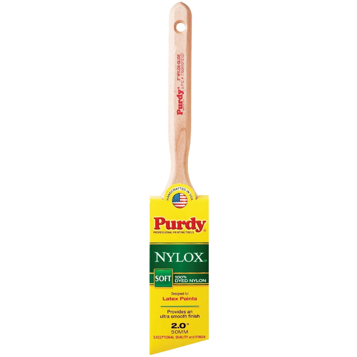 Natural Purdy Nylox Glide 2 In. Angular Trim Soft Paint Brush Crafted