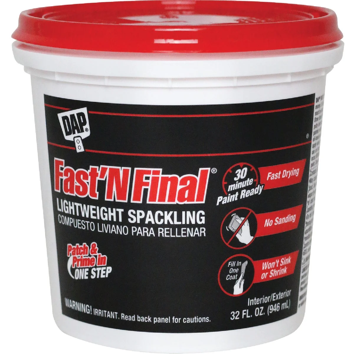 Superior DAP Fast 'N Final 32 Oz. Lightweight Latex Patch Prime Spackling